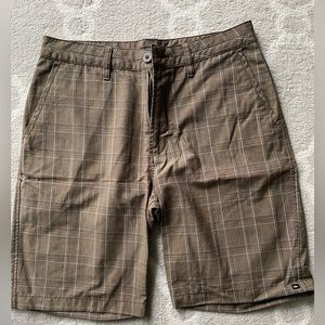 Quicksilver Shorts. Brown Plaid - Size 32